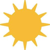 sun icon with rays yellow vector
