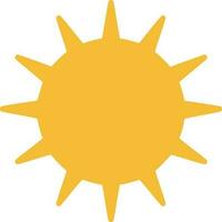 sun icon with rays yellow vector