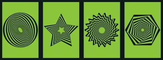 Trendy geometric design elements inspired by brutalism. For posters, web designs. vector