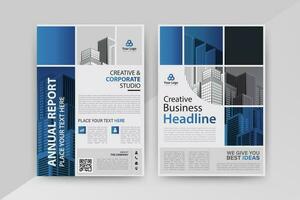 Business abstract vector template for Flyer, Brochure, AnnualReport, Magazine, Poster, Corporate Presentation, Portfolio, Market, infographic With Blue and Black color size A4, Front and back.