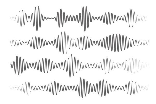 Sound audio wave. Music voice and radio frequency lines. Graphic equalizer and digital volum illustration. Vector abstract pulse