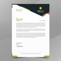 Vector modern minimalist style corporate letterhead template design