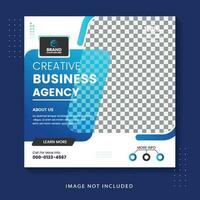 Corporate digital marketing post banner for square social media post to use business marketing agency vector