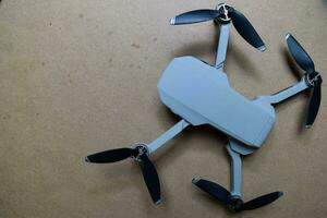 Close up Grey Drone on the table photo
