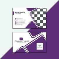 Professional Business Card Design With Place of Image And Qr Code. vector