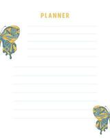 Steampunk empty planner blank for notes and reminders, with steampunk elements. vector