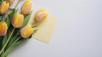tulipán fiesta antecedentes. ilustración ai generativo foto