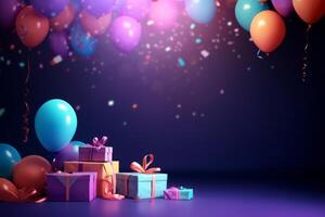 Happy Birthday Background. Illustration photo