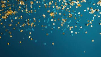 Sparkling golden stars minimalist background. Illustration photo