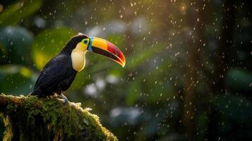 Toucan natural background. Illustration photo