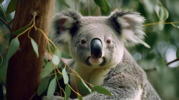 Koala natural background. Illustration photo