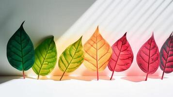 Colorful leaves background. Illustration photo
