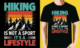 Hiking T-shirt Design. vector