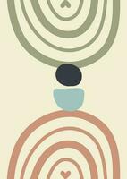 Abstract wall art design in a Matisse inspired style vector