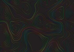 abstract background with a rainbow coloured topography map design vector
