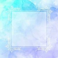 decorative frame on a watercolour background vector