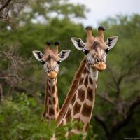 Two giraffes. Illustration photo