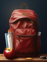 Back to school concept. Illustration photo