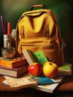 Back to school concept. Illustration photo