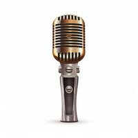 Retro microphone isolated. Illustration photo