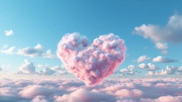 Heart shape cloud. Illustration photo