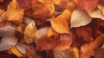 Autumn Leaves Background Illustration AI Generative photo