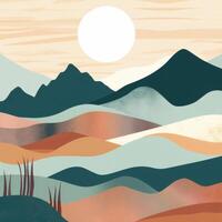 Boho style art. Illustration photo