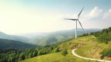 Wind turbine power generator Illustration photo