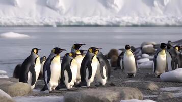 African penguins on a beach. Illustration photo