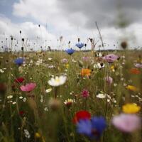 Natural meadow background. Illustration photo