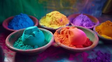 Holi colors. Illustration photo