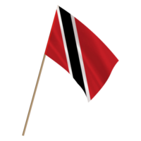 Isolated national flag of Trinidad and Tobago png