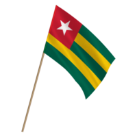 Isolated national flag of Togo png