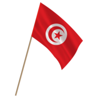 Isolated national flag of Tunisia png