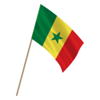 isolerat nationell flagga av senegal png