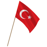 Isolated national flag of Turkey png