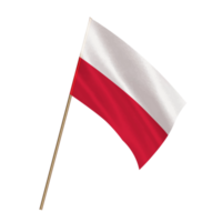 Isolated national flag of Poland png