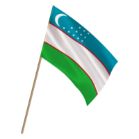 Isolated national flag of Uzbekistan png