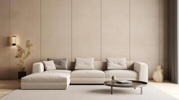 Modern minimalist interior. Illustration photo