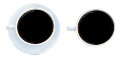 negro café en blanco taza png