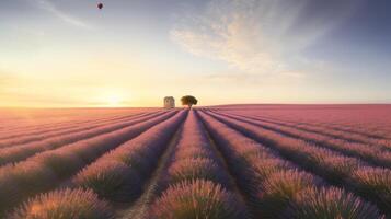 Lavender field background. Illustration photo