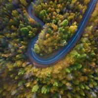 Drone view road. Illustration photo