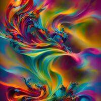 Abstract multicolor swirling background, Abstract colorful background with spiral, photo