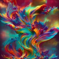 Abstract multicolor swirling background, Abstract colorful background with spiral, photo