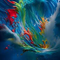 Abstract multicolor swirling background, Abstract colorful background with spiral, photo