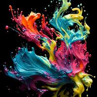 Abstract colorful background with splashes Abstract fractal background, photo