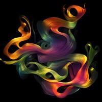 Abstract swirls wallpaper, Abstract wavy liquid background, Abstract geometric dynamic shapes of moving fluid flows background, photo