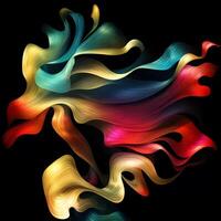 Abstract swirls wallpaper, Abstract wavy liquid background, Abstract geometric dynamic shapes of moving fluid flows background, photo