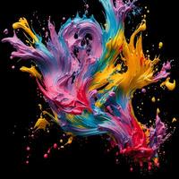 Abstract colorful background with splashes Abstract fractal background, photo