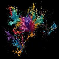 Abstract colorful background with splashes Abstract fractal background, photo